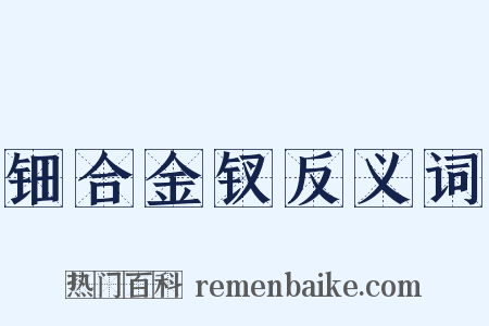 钿合金钗反义词是什么意思的图片